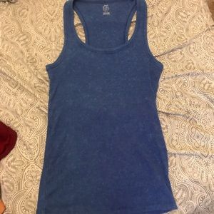 Aerie women’s blue ribbed tank.